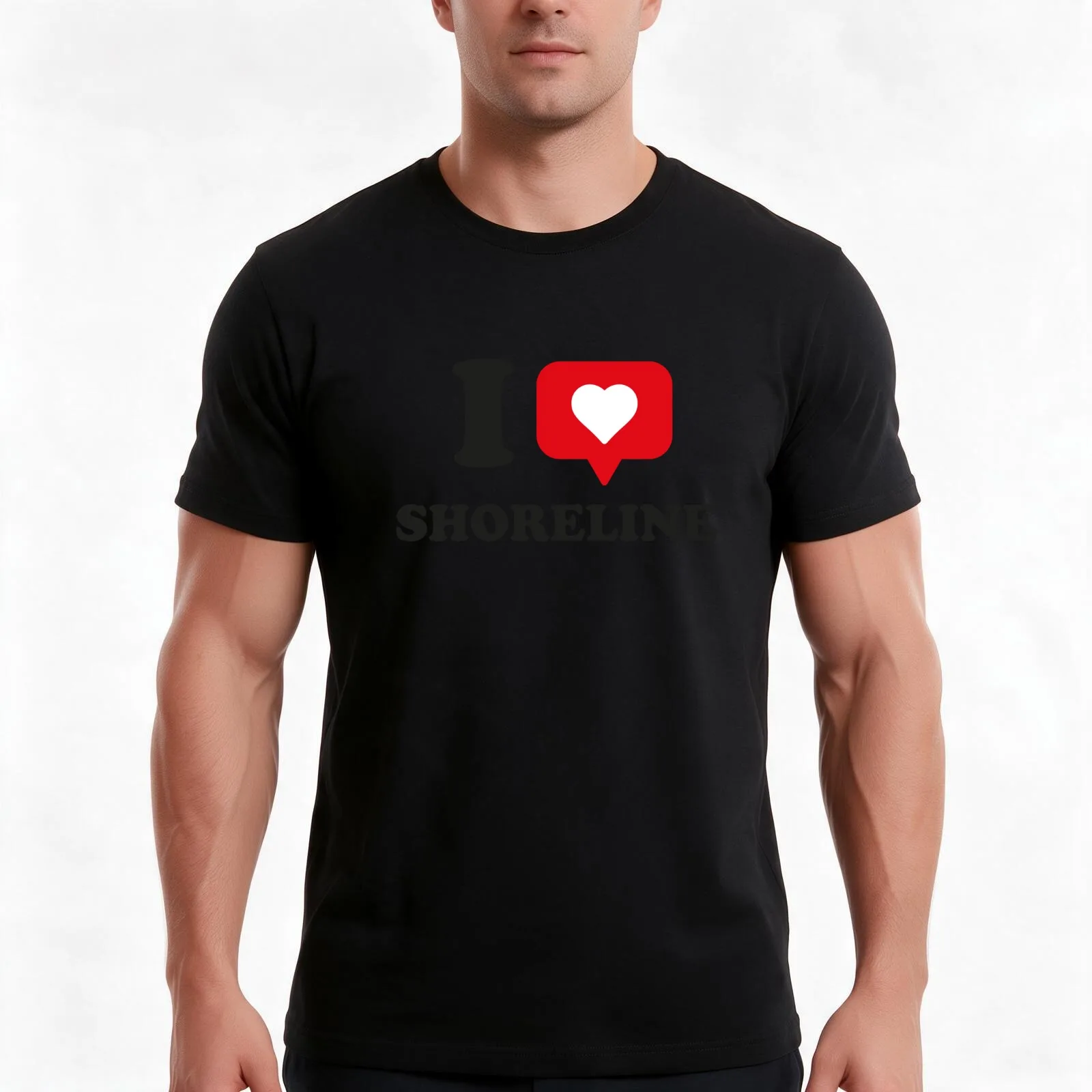 I Love Shoreline I Heart Shoreline Hometown Shoreline Washington T-Shirt Summer Casual Cotton Tee Oversized Streetwear Tops