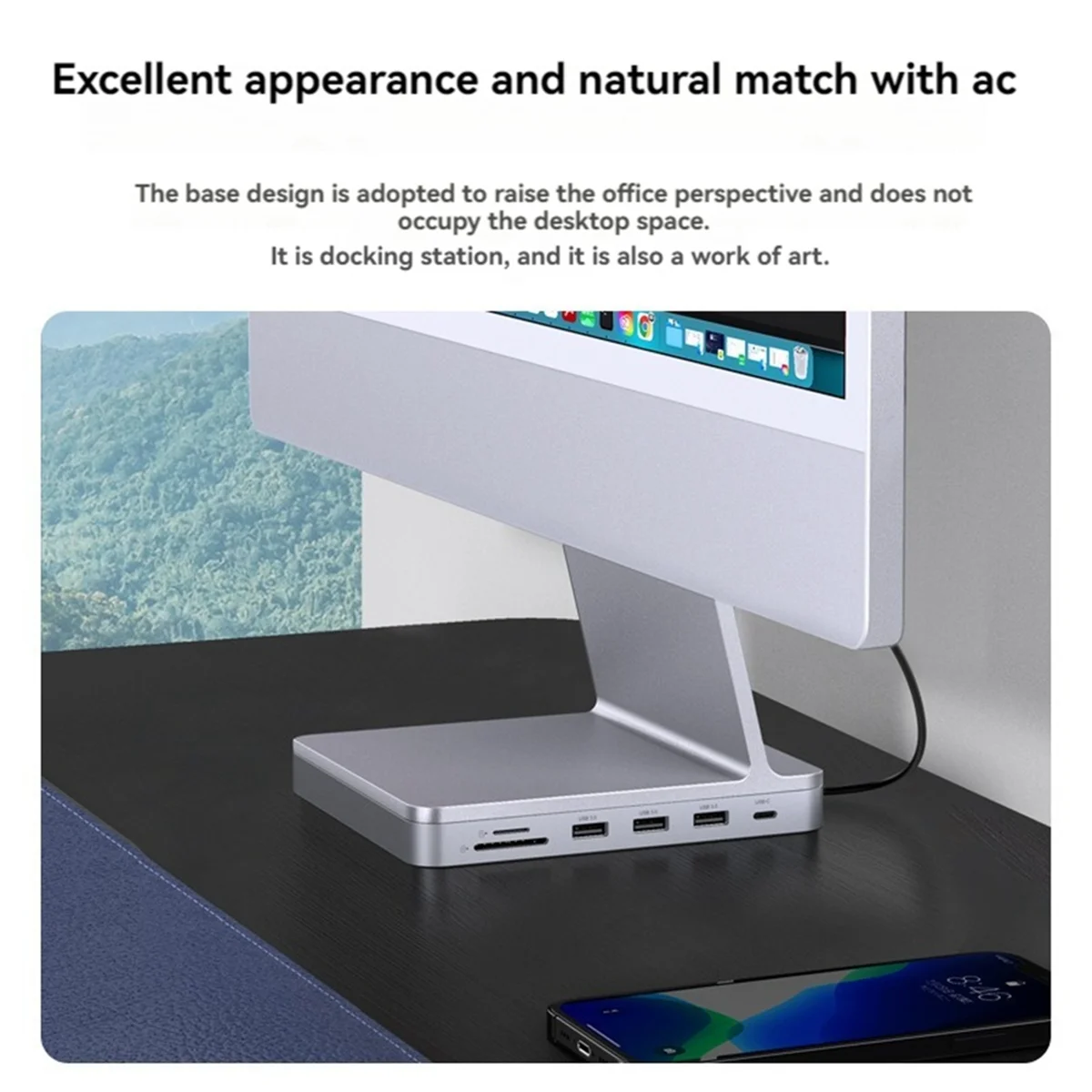 USB C Hub 7 in1 Docking station Typ C zu Gigabit Netzwerk karte 3-Port USB Kartenleser für Imac Imac Zubehör