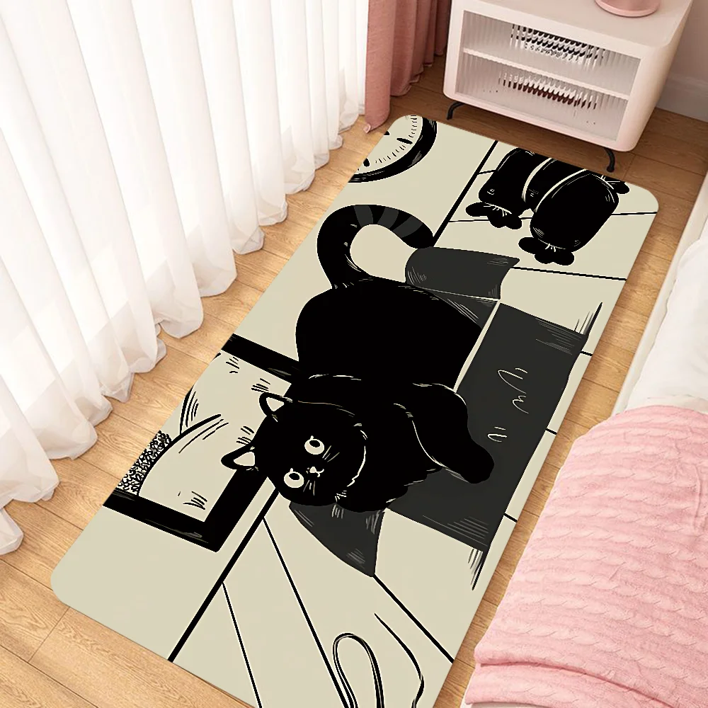 CARTOON CAT Things to the House Entrance Door Doormat Bathroom Floor Mat Room Rug Goods for Home Accsessories Bedroom Mats Foot