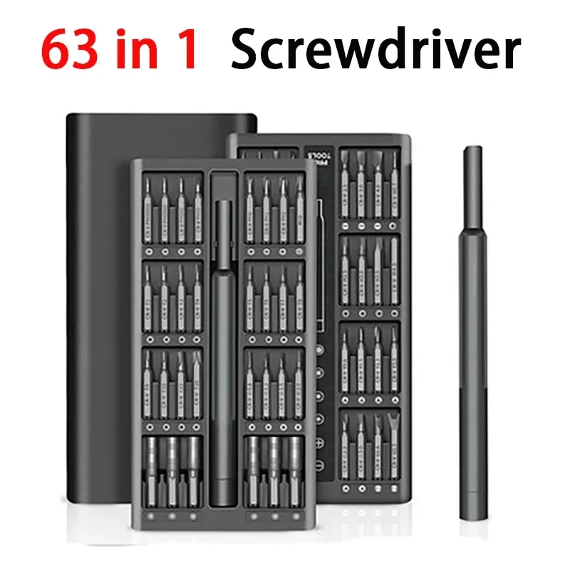 Screwdriver Set 25/63 In 1 Precision Magnetic Screw Driver Bits Mini Tool Case Dismountable For Smart Home PC Phone Repair