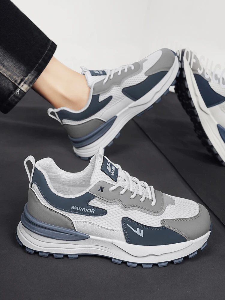 

Мужские кроссовки для бега, дышащие, повседневные, сетчатые, нескользящие, летние, новая модель 2025 года, удобные спортивные туфли для отдыха