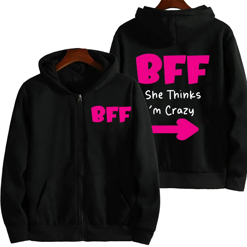 Best Friend Matching Hoodies for Bestie Funny Bestie Trip Hoodie Trendy Girls Vacation Hoodie BFF Zipper Hoodie Besties Outfits