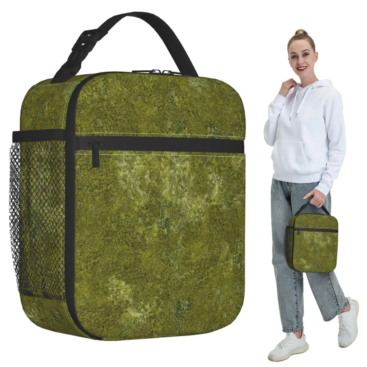 

Grass Battlemat 36x36 Insulated Lunch Bag for Kids School Cooler Thermal Food Box Tote Portable Lunch Boxes Container