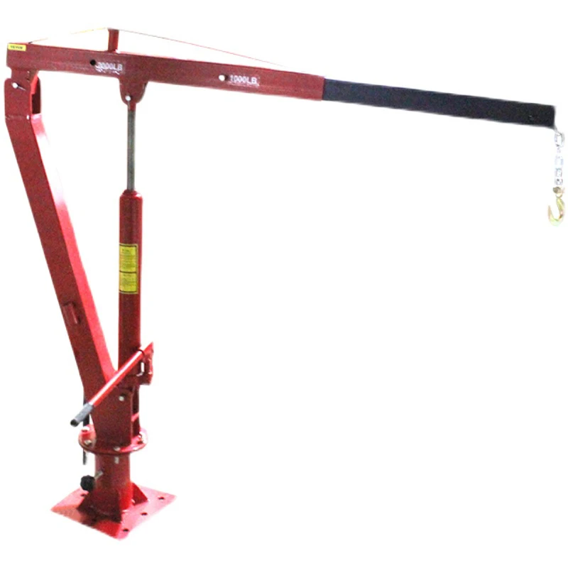 

Small Vehicle Crane Hydraulic Truck Truck Crane 2000 lbs Small Crane Household Electric Hoist Foldable Crane