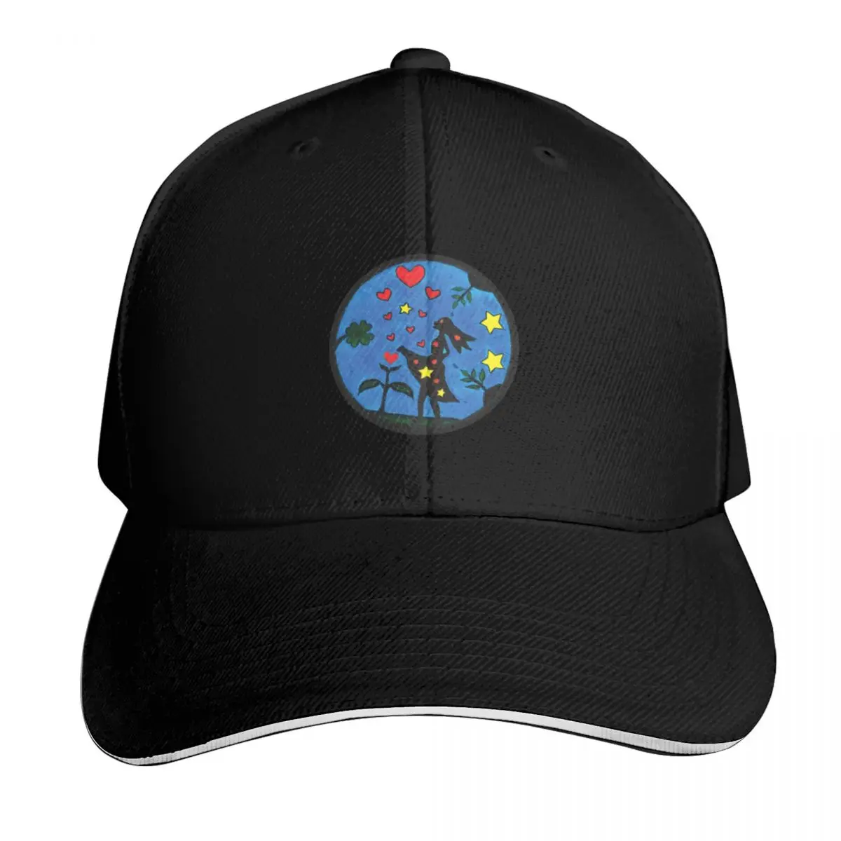 Blue Bubble Comic: Manifesting Love (3:6B-Cropped) Baseball Cap Men Women Casual Summer Sport Sun Cap