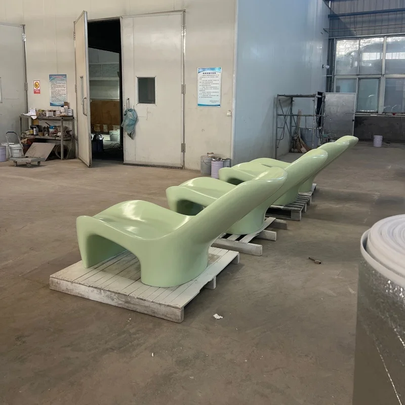 *Customization Sun Loungers Outdoor  Pool Lounger Outdoor Furniture Lounger  Fiberglass Outdoor Sun Lounger Green Color
