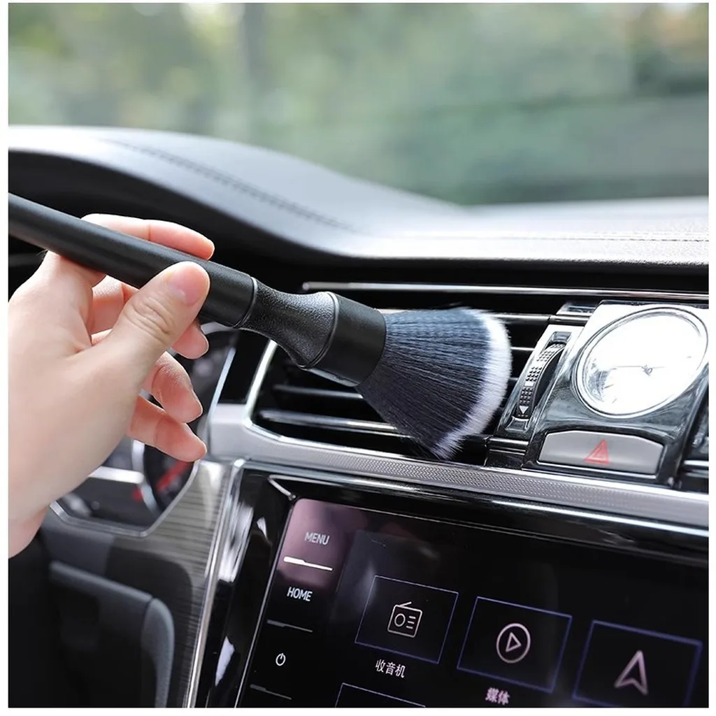 Interior Gap Brush Dense Bristle Car Air Vent Cleaning Brush Gap Dust Cleaning Tool Hangable Dashboard Cleaning Brush For Car
