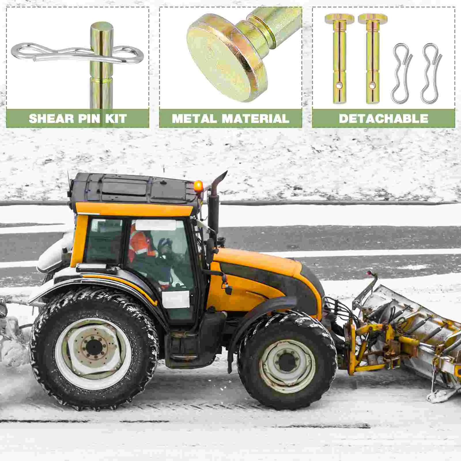 Kit de pinos de cisalhamento e cotter de 20 peças para acessórios de substituição de soprador de neve Peças de soprador de neve