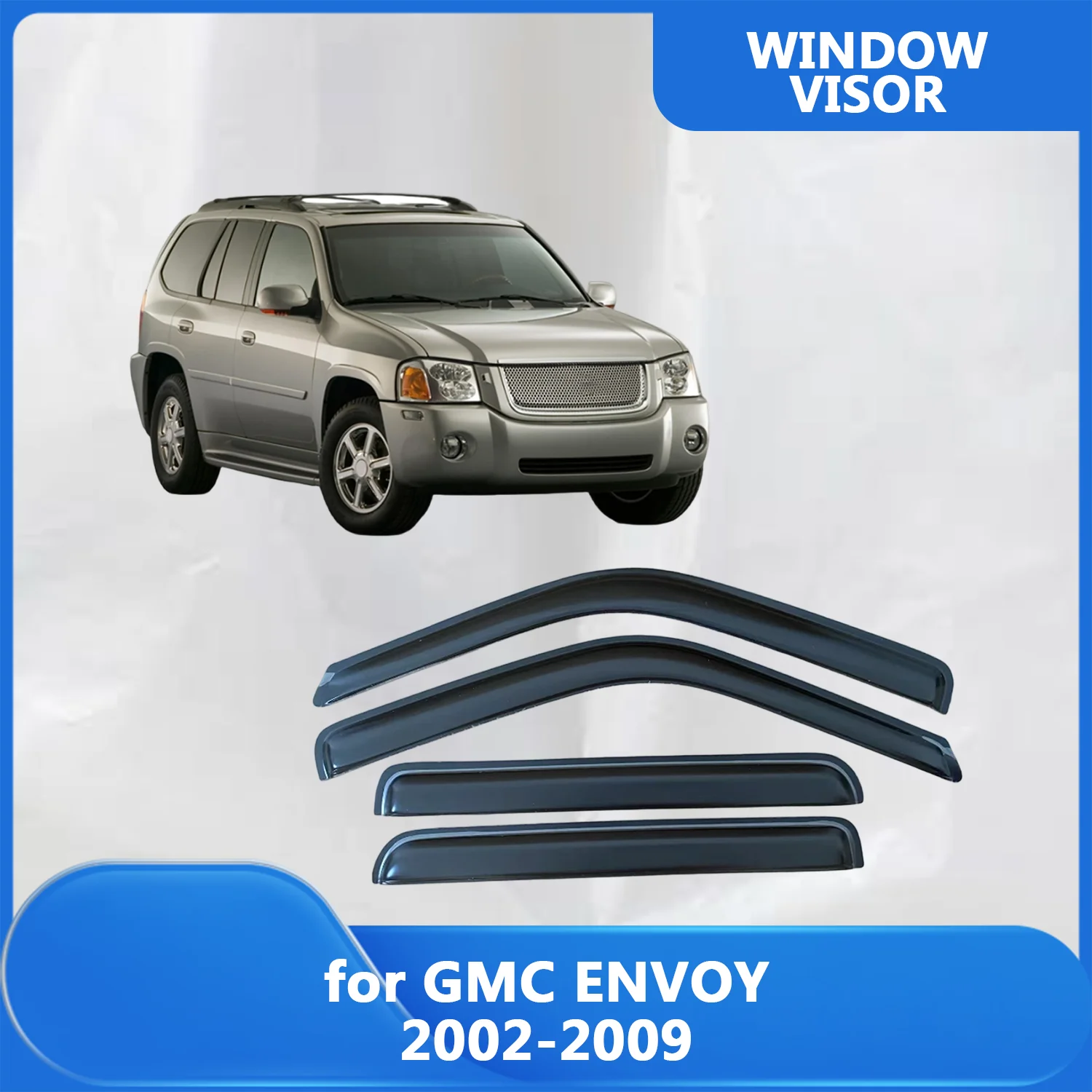 

Window Visor for GMC ENVOY 2002 2003 2004 2005 2006 2007 2008 2009 Wind Deflectors Rain Guards Door Visor Vent Shades Rain