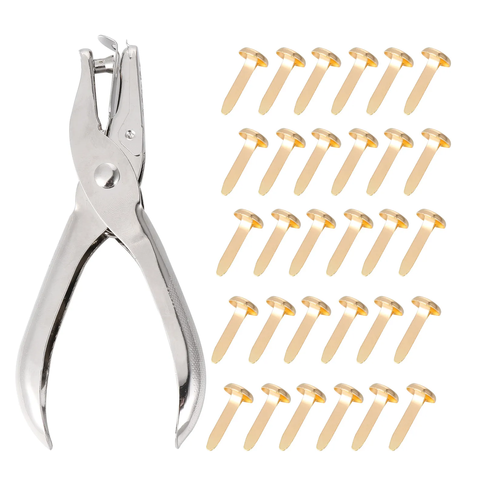 200Pcs DIY Brads Metal Paper Brads Plated Brass Washers Rust Proof Light Smooth for Crafting Scrapbooking Cards Decoration