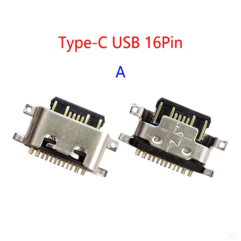 10PCS/Lot Type-C 16Pin USB Charging Dock Charge Port Socket Jack Plug Connector image 2