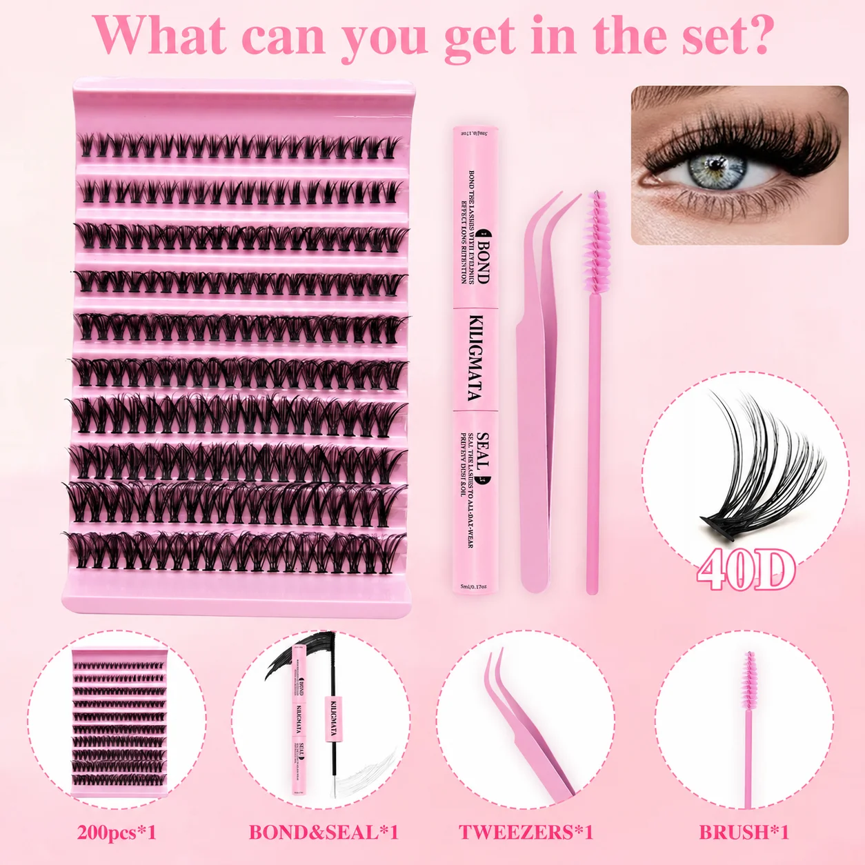 384PCS Lash Clusters for DIY Eyelash Extensions