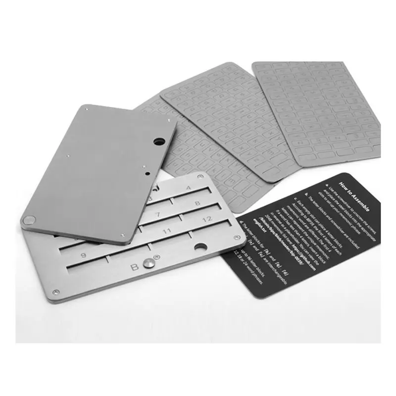 DTA4-2X Crypto Seed Phrase Storage, Stainless Steel Bitcoin Seed Plates Seed Phrase Backup Cold Storage