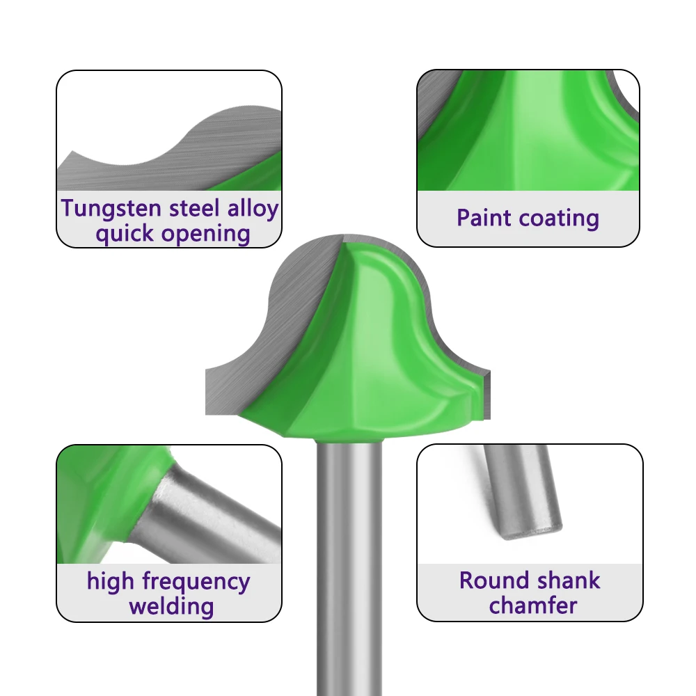 AURWOF 1 pc 6 มม.ปลายเปิดแกะสลักลูกไม้มีดบิต 3D ไม้ใส่ทังสเตนคาร์ไบด์ CNC Router บิตเครื่องตัดไม้ MC06004