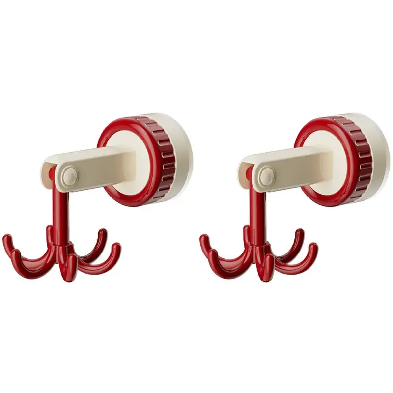 A84X-Six-Claw Hook Multi-Function Spatula Spoon Kitchenware Storage Rack Retro Suction Cup Seamless Wall Hanging