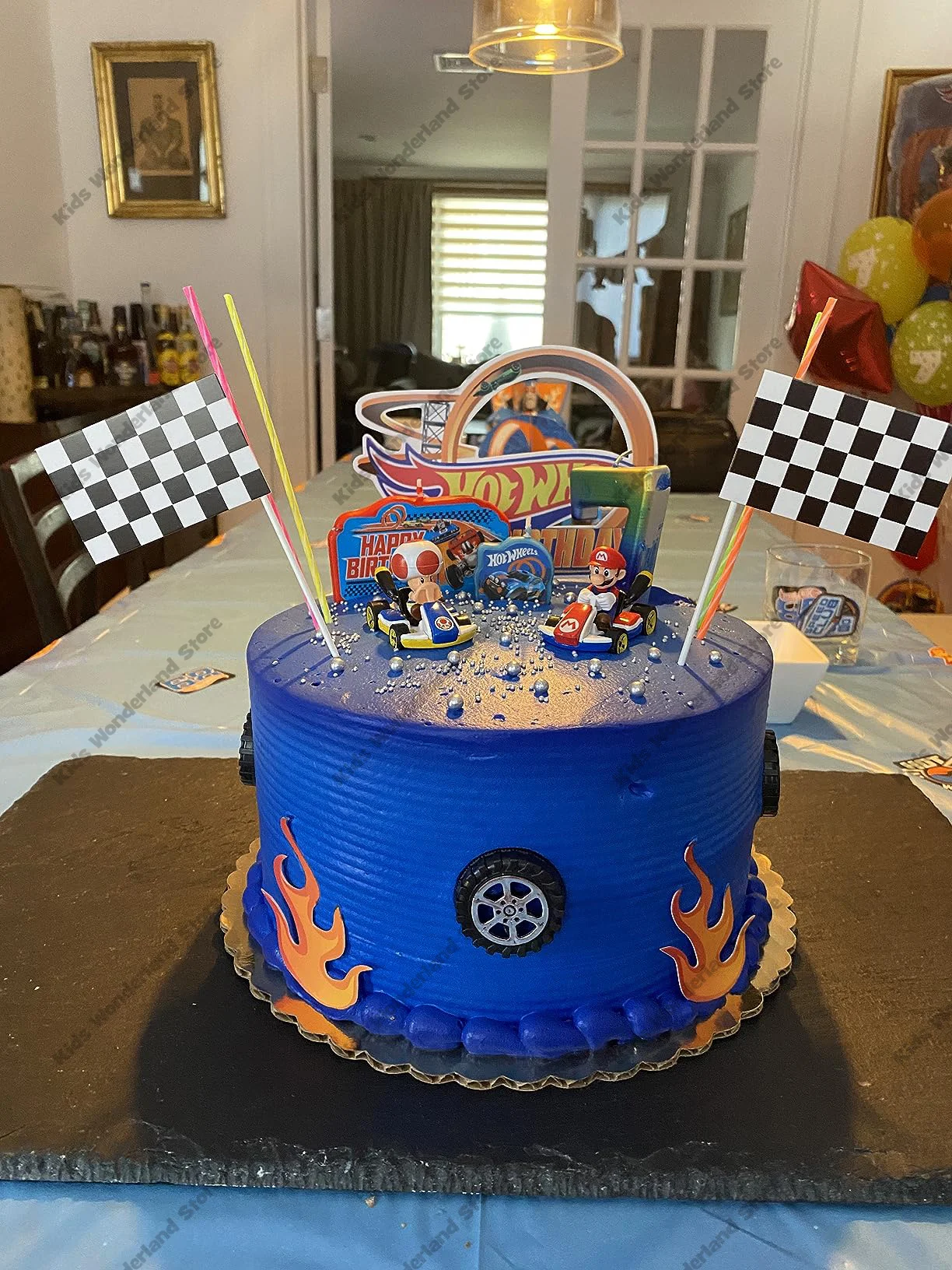 Hot Wheels Festa de Aniversário Balão Buquê Decorações 32 polegadas Número Vermelho 1o 2o Balões Conjunto Flamme Carros Globos Para Meninos Meninas