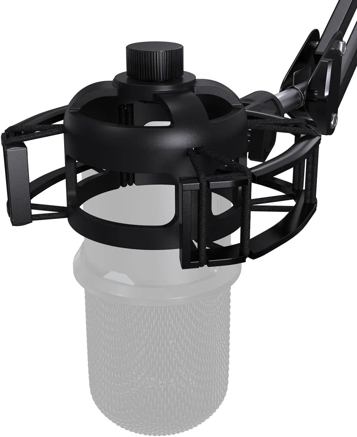 Etour personalizado construido para HyperX SoloCast soporte de choque, mejora la suspensión antivibración soporte de montaje de choque elástico soporte de micrófonos con Clip