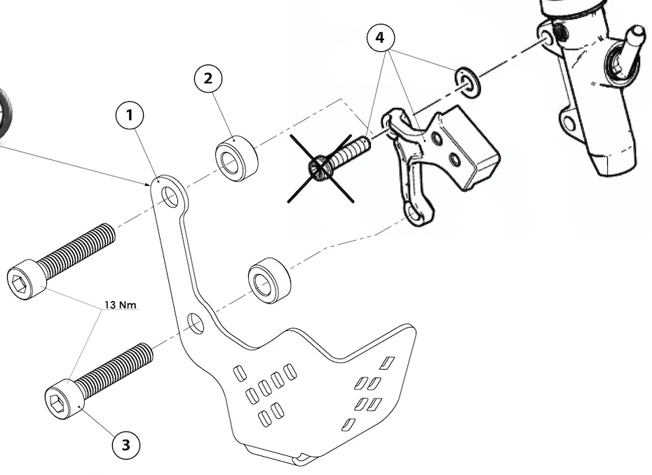 For Ducati Multistrada V4 V4S Rally Radar 2022-2023 Motorcycle Accessory Rear Brake Pump Guard Protection Cover  Stainless Steel