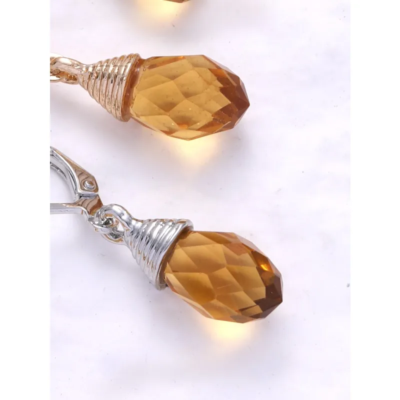 Jianjie الخفيفة الفاخرة الإناث المدخن الكوارتز الأقراط رائعة رقيقة سحر هدايا الحفلات الأذن مجوهرات اكسسوارات #5