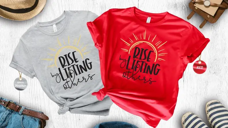 We Rise By Lifting Others Shirt Short Sleeve Top Tees O Neck 100% Cotton Fashion Streetwear harajuku goth y2k Drop Shipping