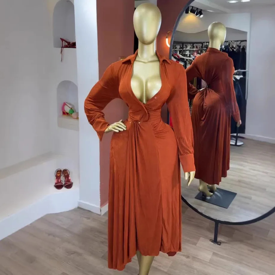 2026 Summary New Collection: Patchwork, Pleated, And Elegant Long Clothes With A Resort-style Vibe Dress Elegant Y2k、 Maxi Sexy