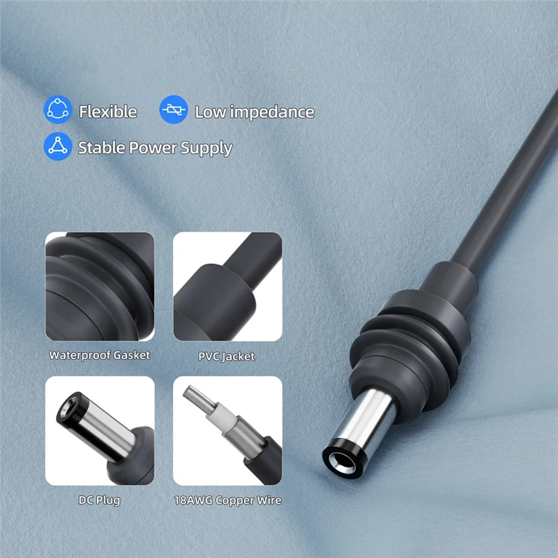 AA63 HOT For Starlink Mini Power Cable For  Battery For Starlink Mini  Charger Adapter To DC Power 18AWG Cable Cord