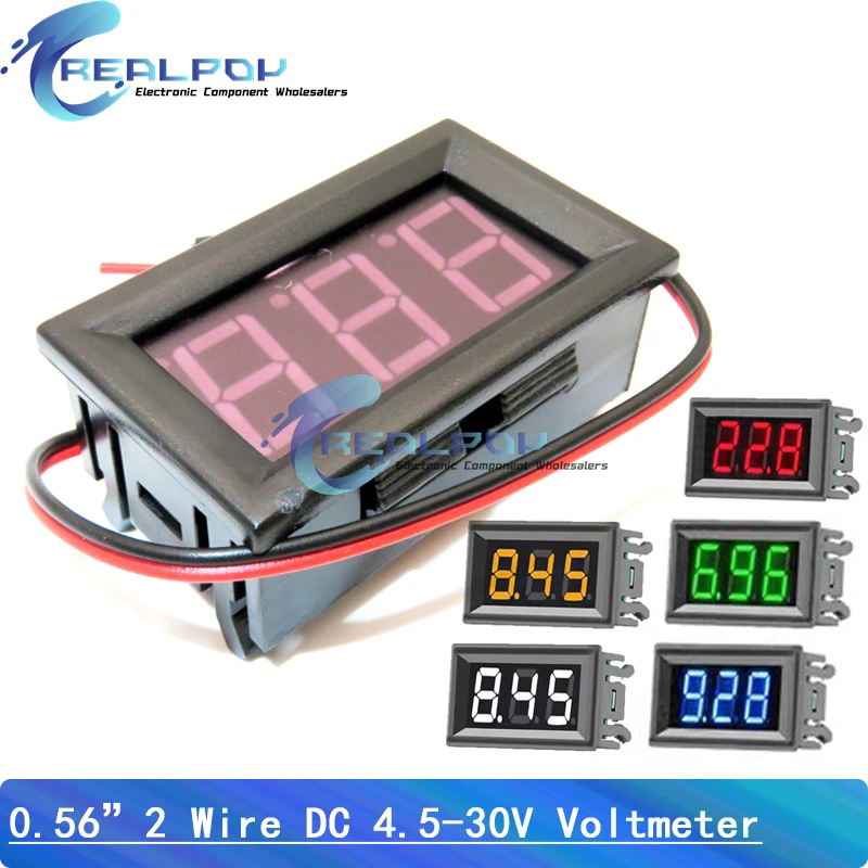 0.56 Mini LED Digital Voltmeter Detector DC 4.5-30V 12V 24V Voltage Capacity Monitor Volt Panel Tester Meter For Motorcycle Car