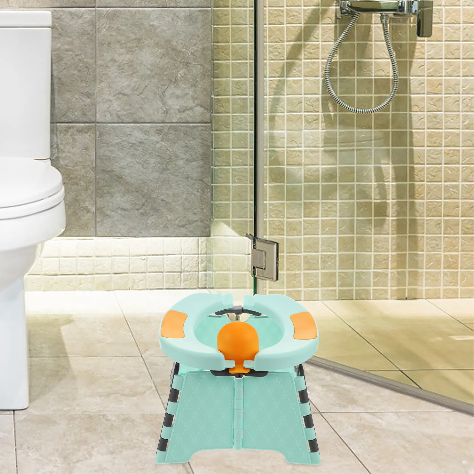 

Набор из 1 шт.: Портативное складное сиденье-горшок для малышей, легкое и компактное, для путешествий, детское сиденье для приучения к туалету