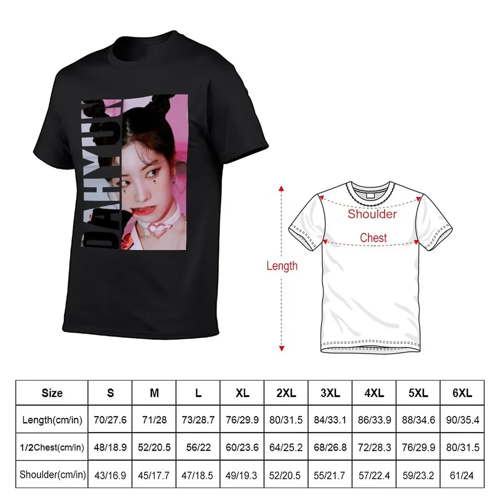 KPOP DAHYUN T-Shirt oversized tops men t shirt