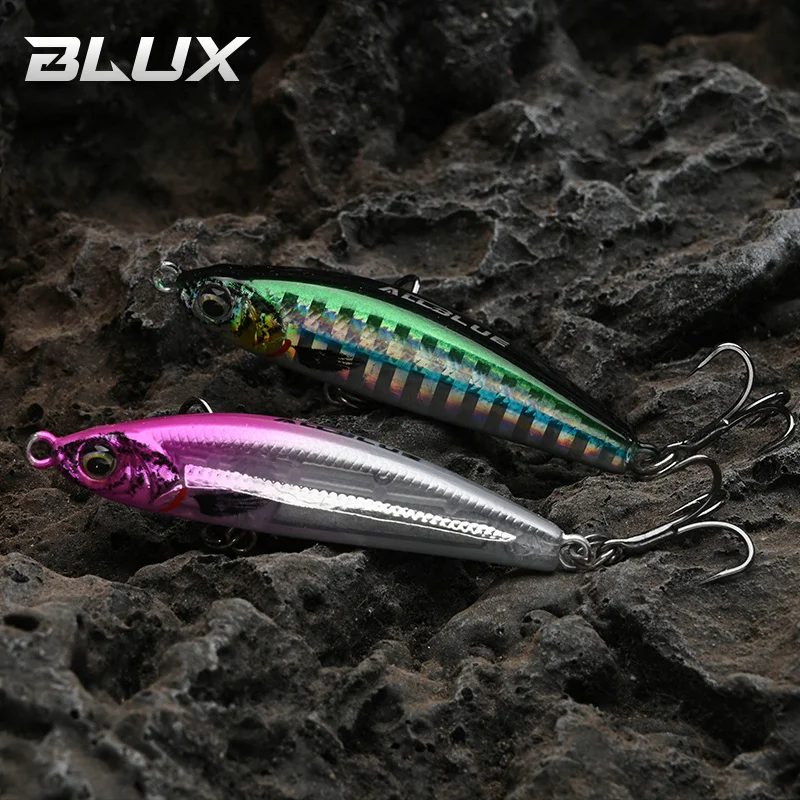 BLUX EXILE 50 Sinking Gravity Pencil Heavy Stick Fishing Lure 50MM 8G Saltwater Lipless Minnow Wobbler Hard Plastic Bait