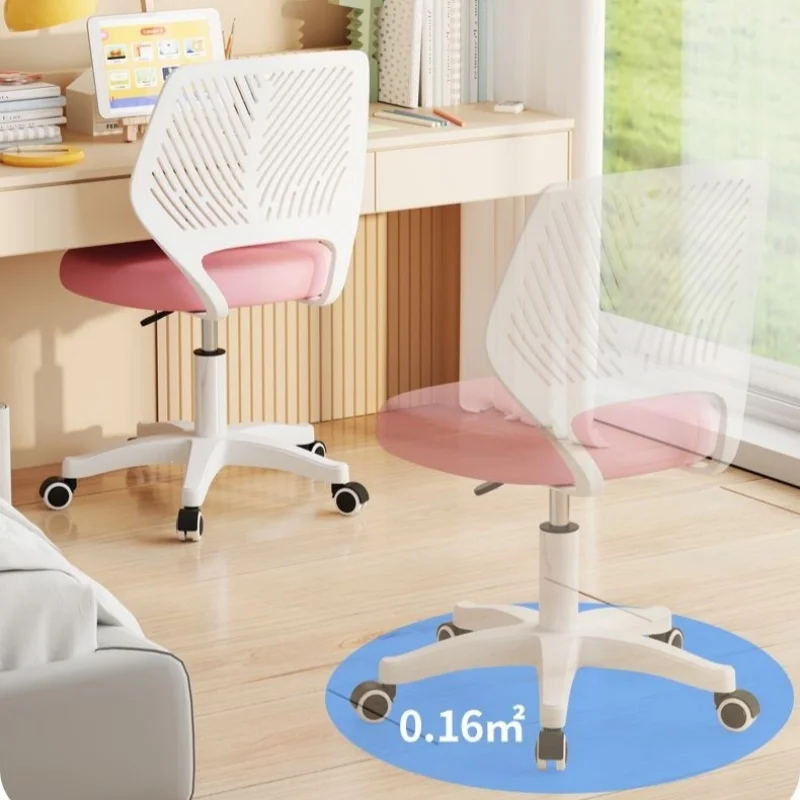 Ergonomic Home Office Chair Adjustable Swivel Makeup Chair Comfortable Study Chairs Writing Chair with Mute Wheels Pratical New