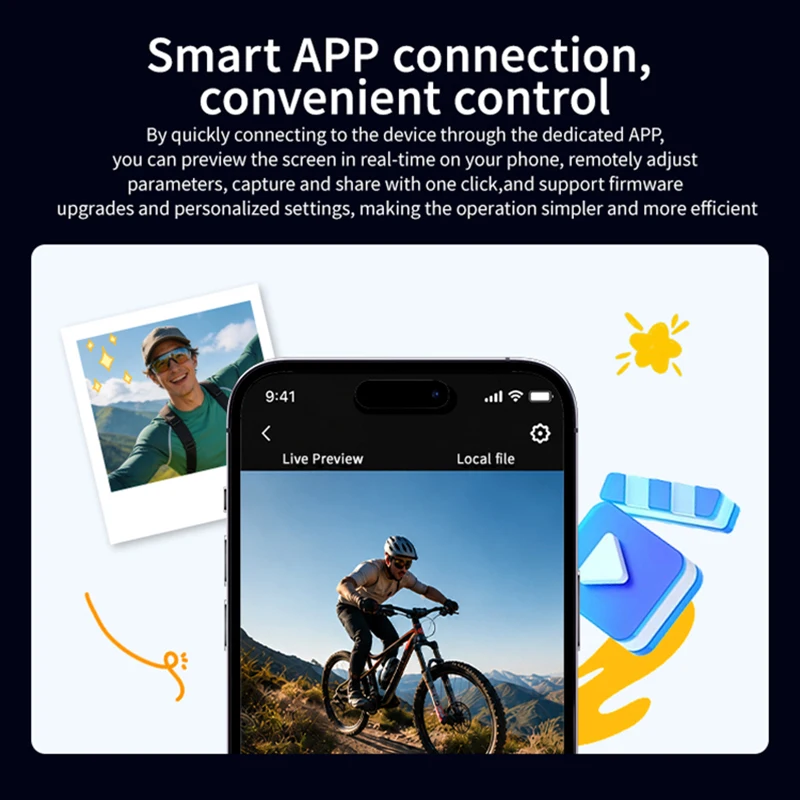 D2 Kabellose HD-Handheld-Actionkamera mit AP-Hotspot-Verbindung für Fahrrad-Vlogs, Nachtsicht-DVR, Miniatur-Camcorder – Detail 7