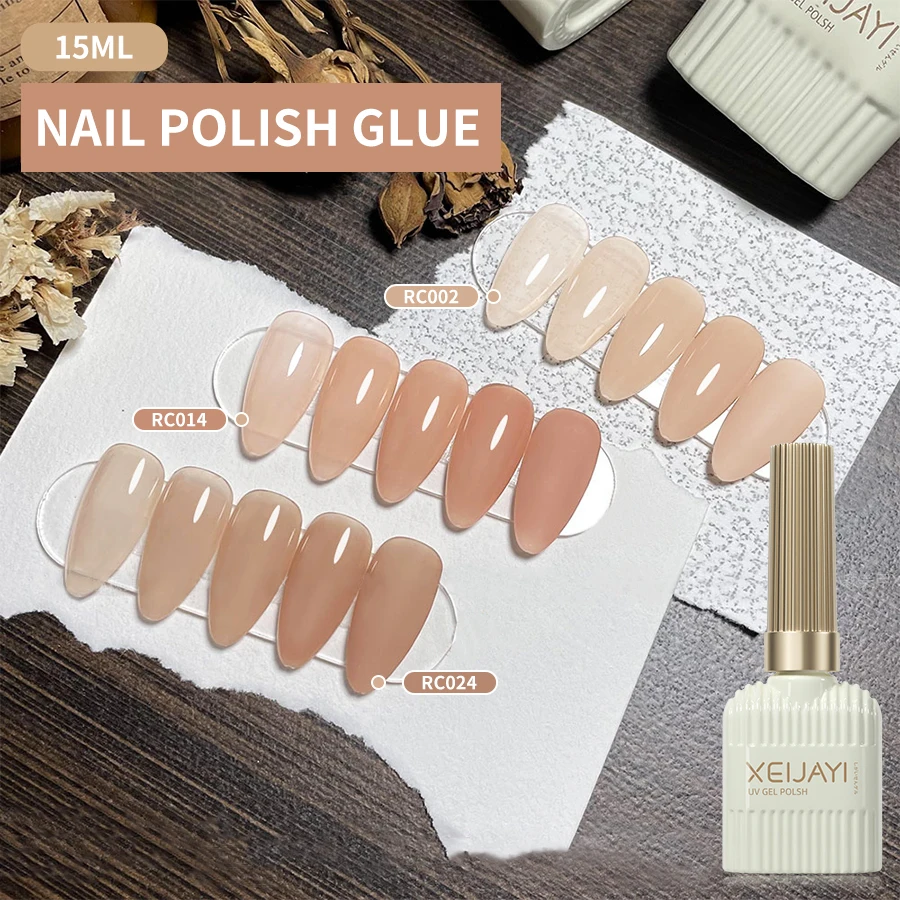 XEIJAYI 3pcs 15ML Pink Polish UV/LED Soak Off Gel Nail Polish For Nail Art DIY Salon Home Holiday Gift For Women