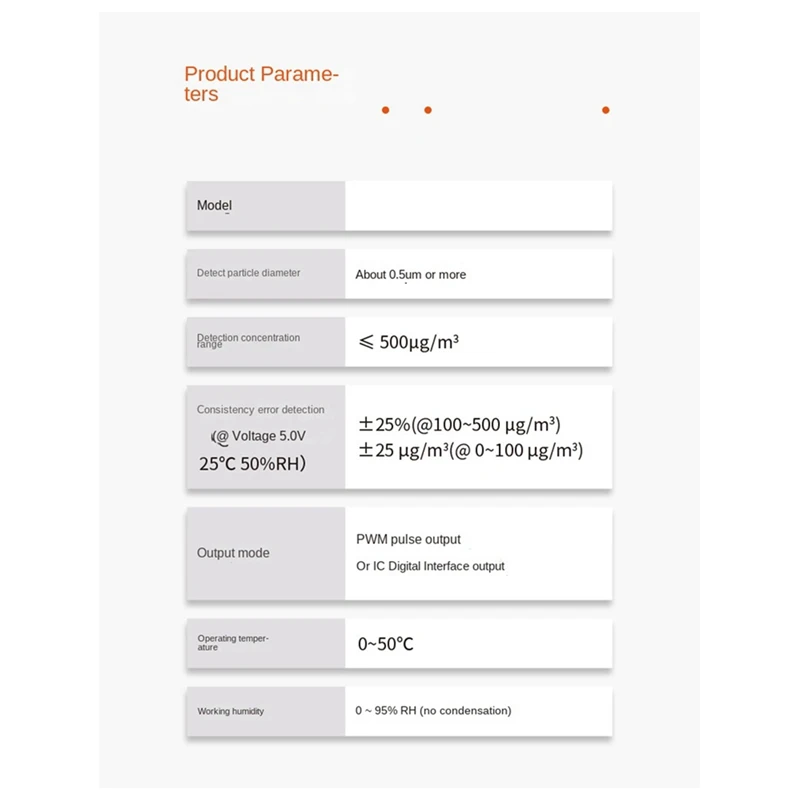 MPM20-AH Infrared PM2.5 Sensor Module Detects Air Laser Particle Sensor