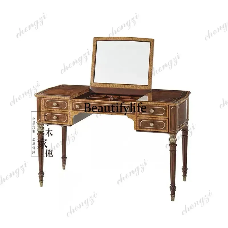 MM45 Solid wood computer desk student desk home study retro bedroom desk