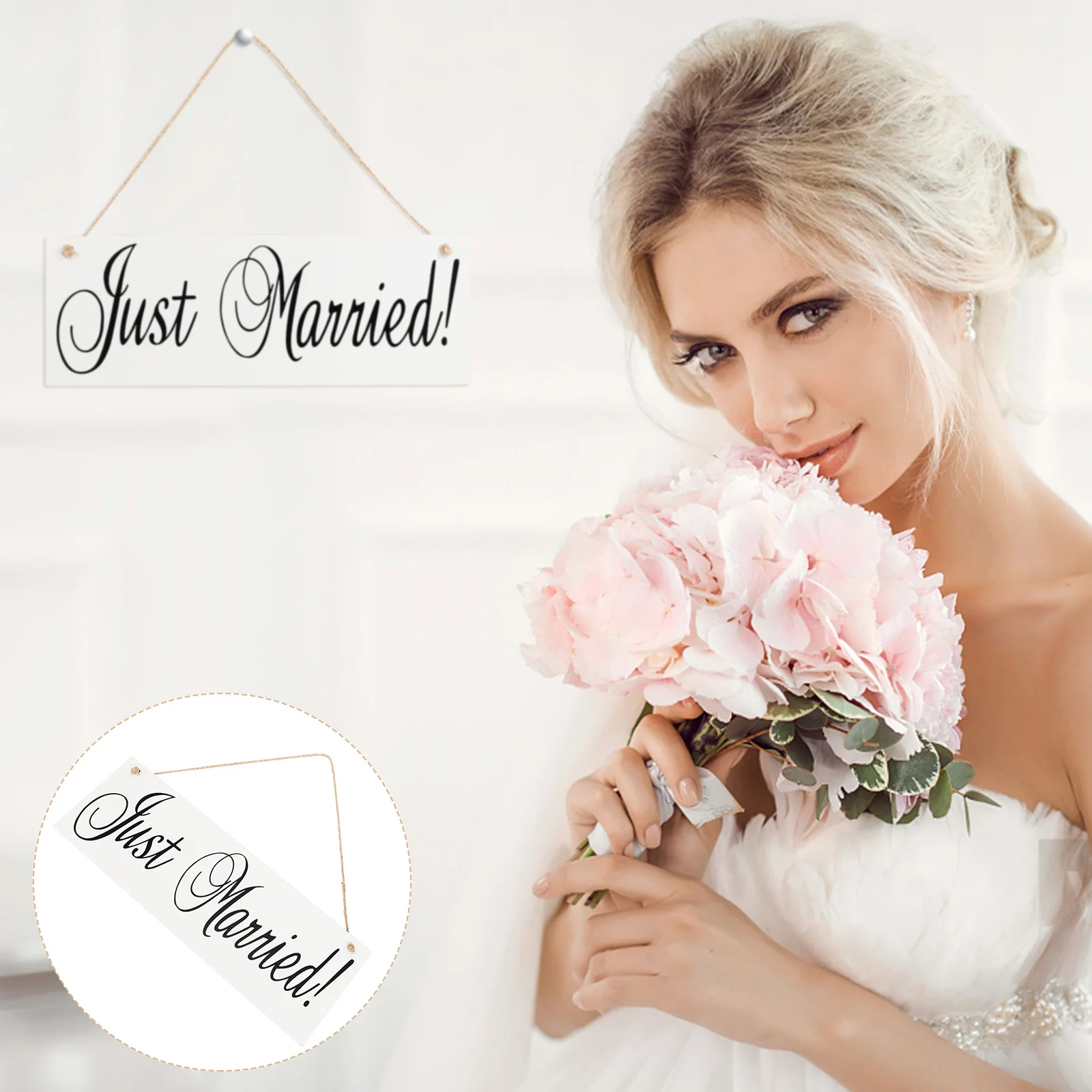 

1Pcs Wedding Pendant Wooden Decorative Hanging Sign Unique Letter Printing Wedding Scene Decor Photography Props Rustic Charm