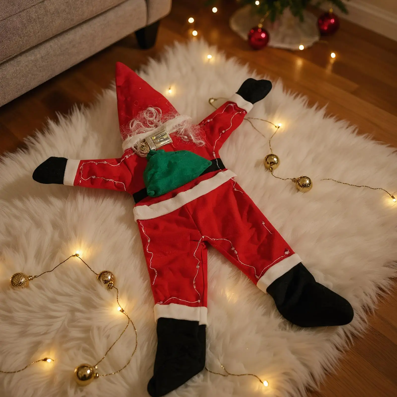 Decoración de escalada de Papá Noel, ropa de Papá Noel colgable para fiesta al aire libre, reunión, puerta y ventana de aula