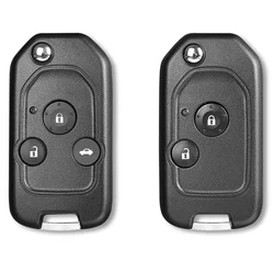 Modified Flip Folding Remote Key Shell For Honda Fit CRV Civic Insight Ridgeline HRV Jazz Accord Key Replacement Uncut Blade Fob