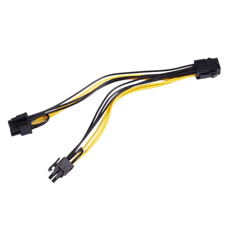 10 Uds. Cable de extensión de fuente de alimentación de gráficos de ordenador de 6 pines Pci-E a 2Xpcie 8 (6 + 2)-Pin 20Cm para GPU VGA Splitter Power