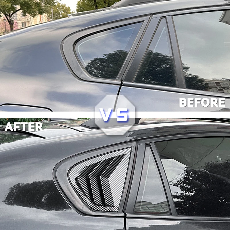Car Side Window Louver Cover Rear Air Vent Window Louvers Blinds Cover For BMW X6 E71 E72 2008-2014