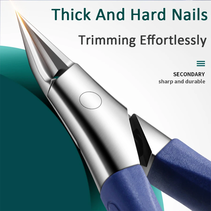 

Angled Nail Clippers Ingrown Toenail Clipper for Thick Nails Slant Curved Blade Nail Cutters Ingrown Nail Pain Relief Tool