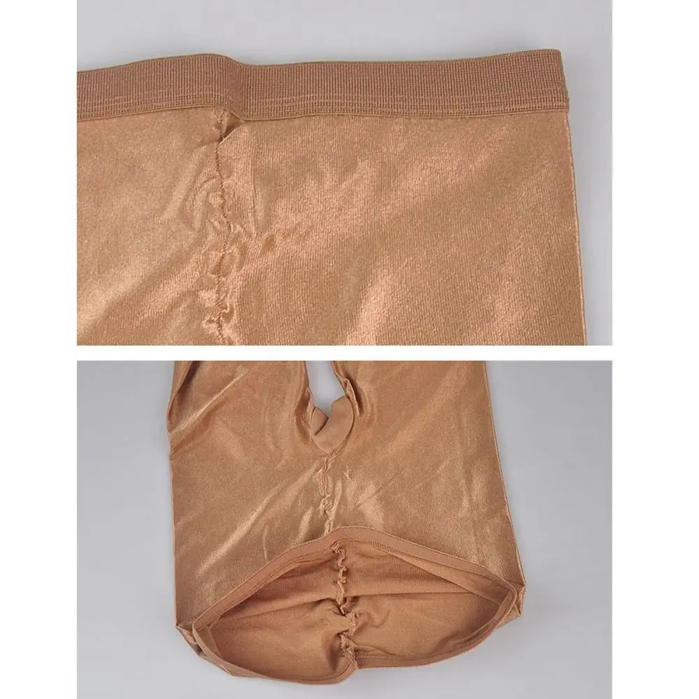 70D Shaping Tights High Waisted Shiny Oil Satin Tights Comfortable To Wear Oil Glossy Women's Reflective Satin Leggings