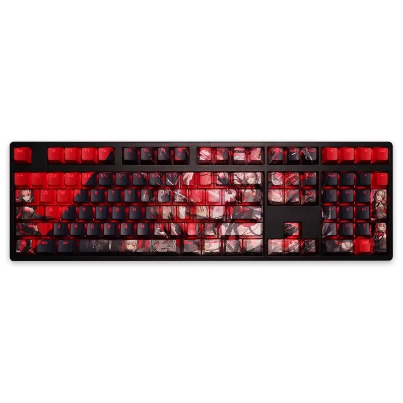 108 Keys Arknights W Keycap PBT Dye Subbed Backlit Keycaps Cartoon Anime Gaming Key Caps For ANSI 61 87 104 108 Layouts Keyboard
