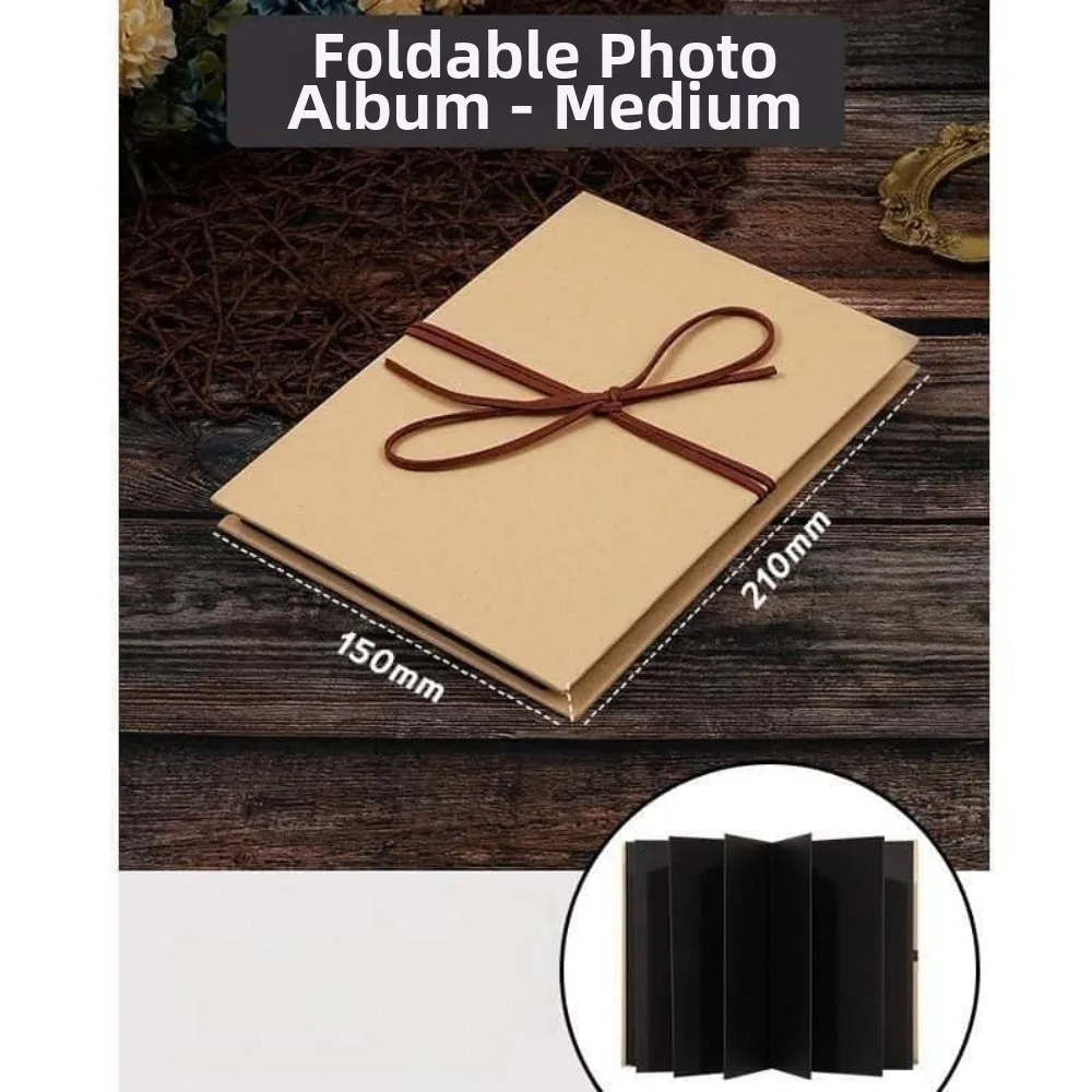 New Graffiti Folding Accordion Photo Album DIY 8 Page Gift Kraft Paper Surprise Gift Family Blank Photocard Surprised Photo Book
