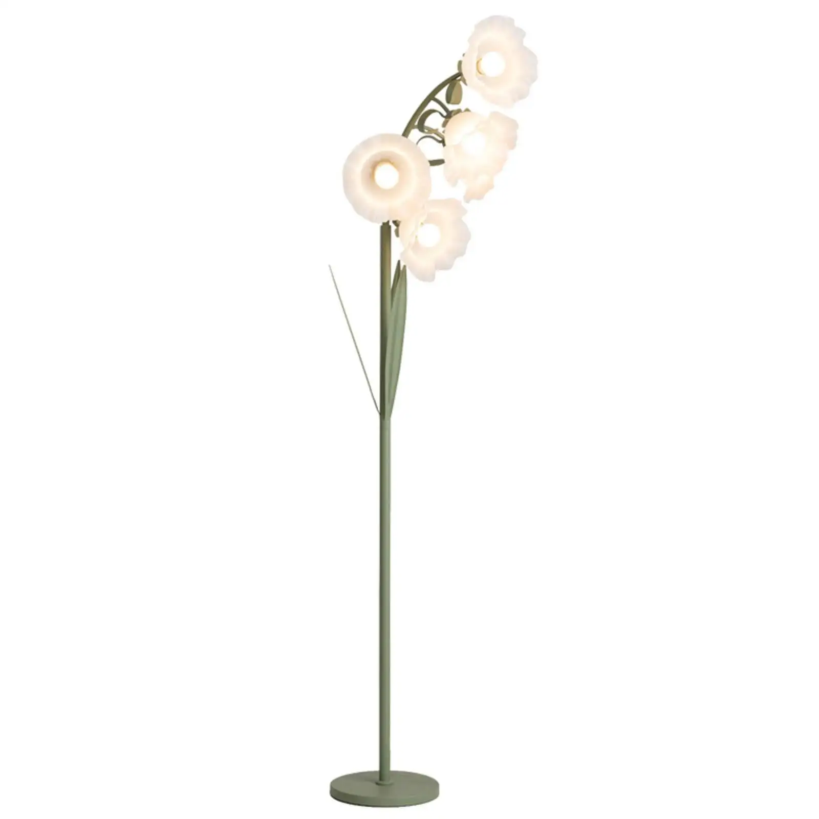 Floor Lamp with Petal Heads Corded Floor Lamp with Foot Switch for Readers, Living Room, Bedroom, Reading Corner
