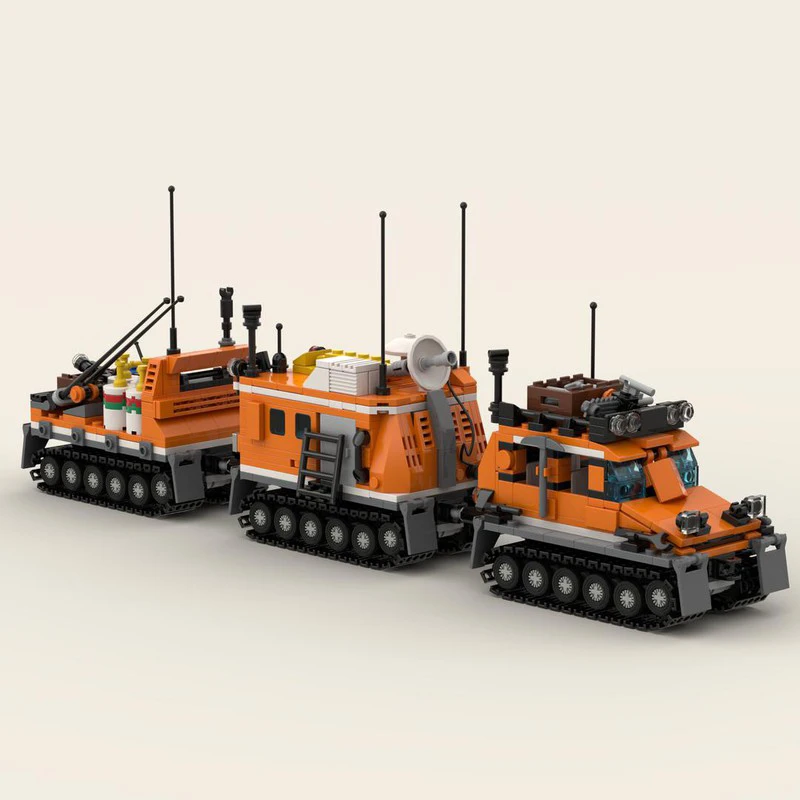 1093pcs MOC Arctic Tracked Viking City Street Model Building Blocks Home Decor Desk Display Shelf Accent Office Gift For Adults
