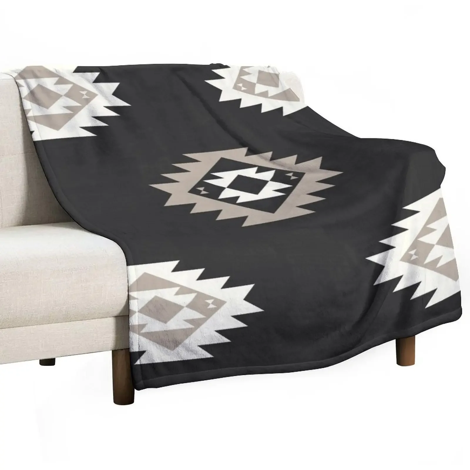 Kurt in Black Throw Blanket Decorative Sofa Shaggy Sofa Throw for sofa Blankets