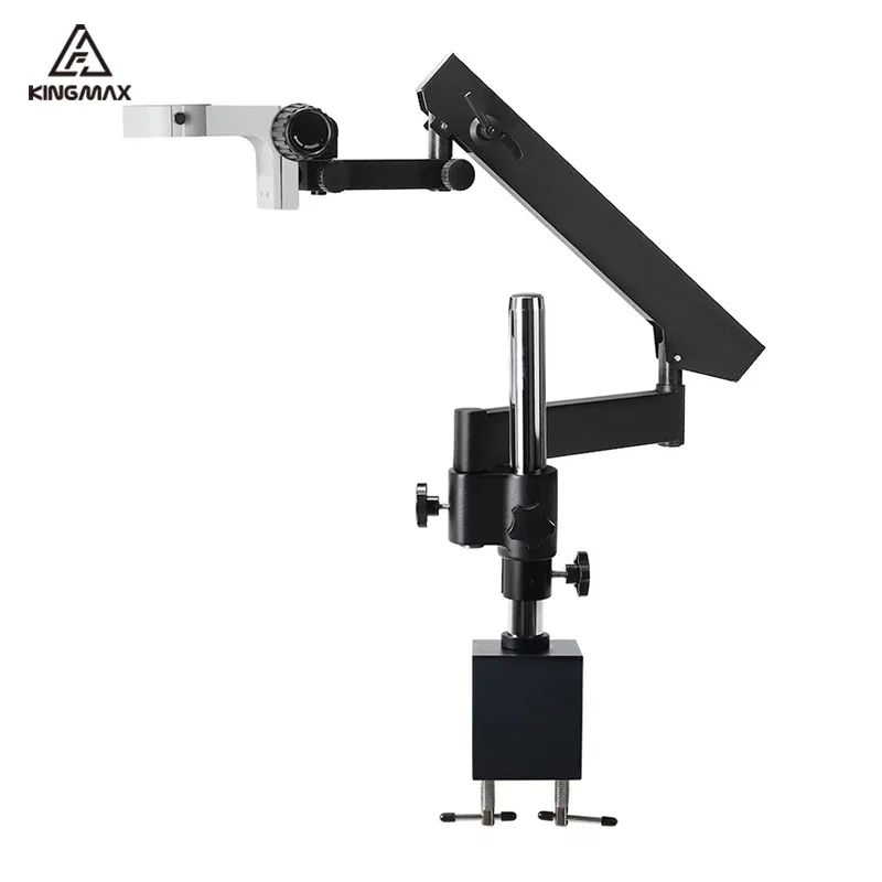 7-45X Trinocular Microscope Rocker 360 Degree Telescopic Bracket Universal Swing Arm A3 focus Long Curved Universal Fixture