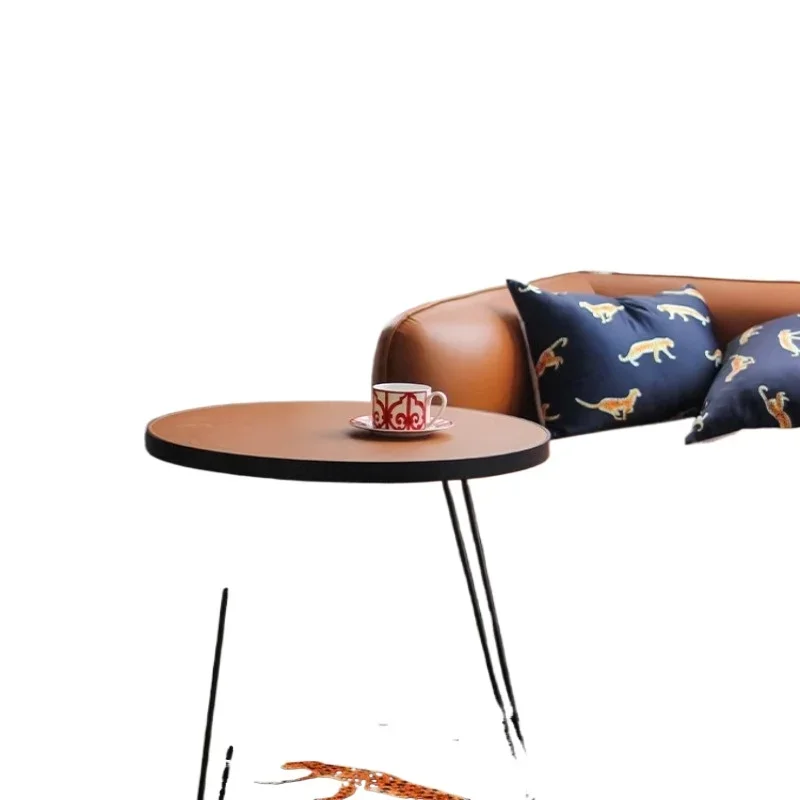 

Round coffee table living room home simple modern small apartment round table, light luxury designer