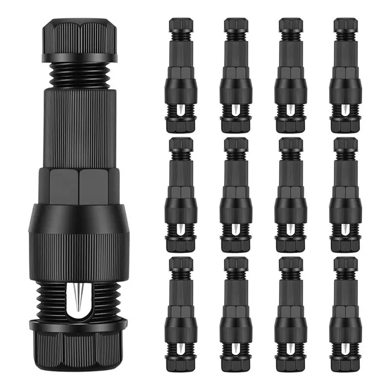 DTEN-12 Pcs Low Voltage Wire Connector, Outdoor Landscape Lighting Connectors Cable Connector For Yard Light Backyard Light
